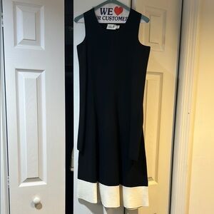 Versace Black and White Midi Dress